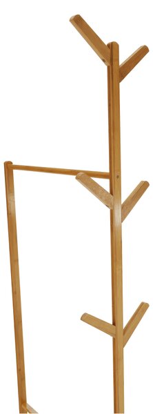 KONDELA Pojazdný vešiak, bambus, šírka 60cm, VIKIR TYP 1