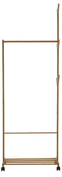 KONDELA Pojazdný vešiak, bambus, šírka 60cm, VIKIR TYP 1
