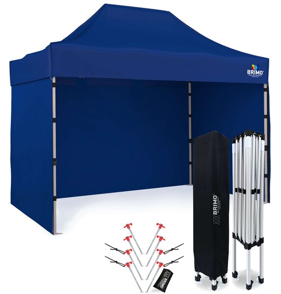 BRIMO Nožnicový stan 2x3m - s 3 stenami - Modrá