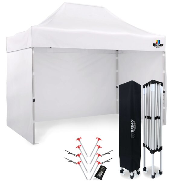 BRIMO Nožnicový stan 2x3m - s 3 stenami - Biela
