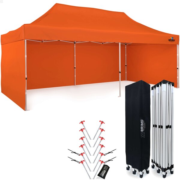 BRIMO Párty stan 3x6m - s 3 stenami - Oranžová