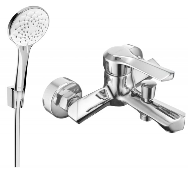 Mexen Sabre R74 vaňová batéria so sprchovou súpravou, chróm - 7213R74-00