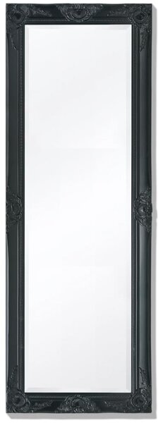 Nástenné zrkadlo v barokovom štýle, 140x50 cm, čierne