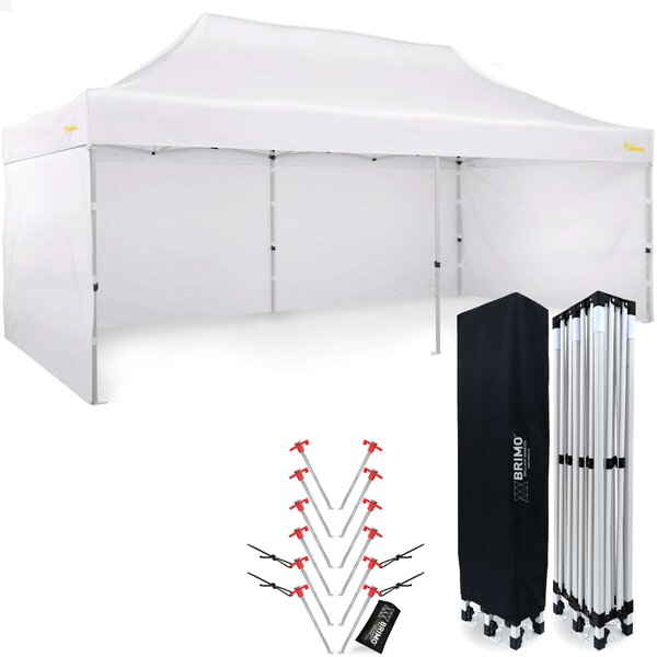 BRIMO Párty stan 3x6m - s 3 stenami - Biela