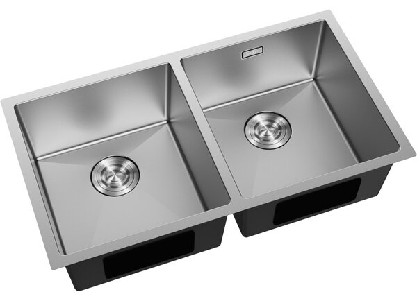 Mexen Binox, 2-komorový nerezový drez 800 x 450 mm, brúsená oceľ, 6421802000-01