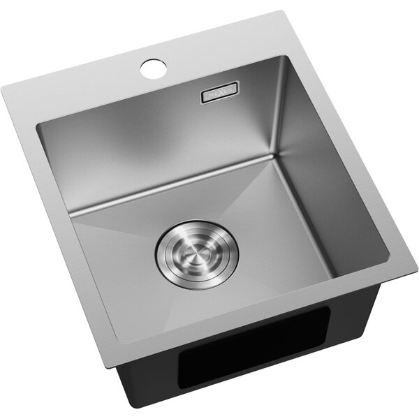 Mexen Solix, 1-komorový nerezový drez 400 x 450 mm, brúsená oceľ, 6401401000-01