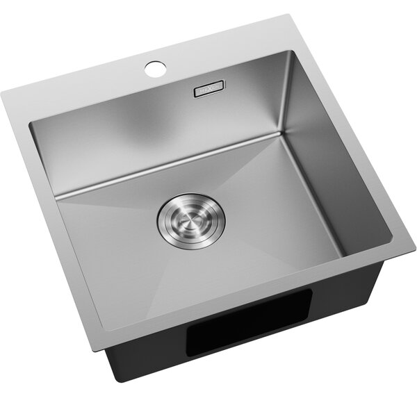 Mexen Solix, 1-komorový nerezový drez 500 x 500 mm, brúsená oceľ, 6407501000-01