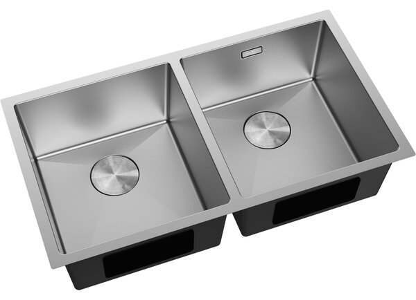 Mexen Binox, 2-komorový nerezový drez 800 x 450 mm, brúsená oceľ, 6421802000-01