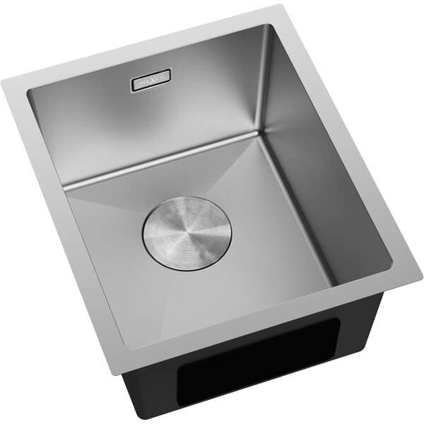Mexen Trixo nerezový kuchynský drez 1-komorový 370 x 440 mm, inox - 6412371000-01