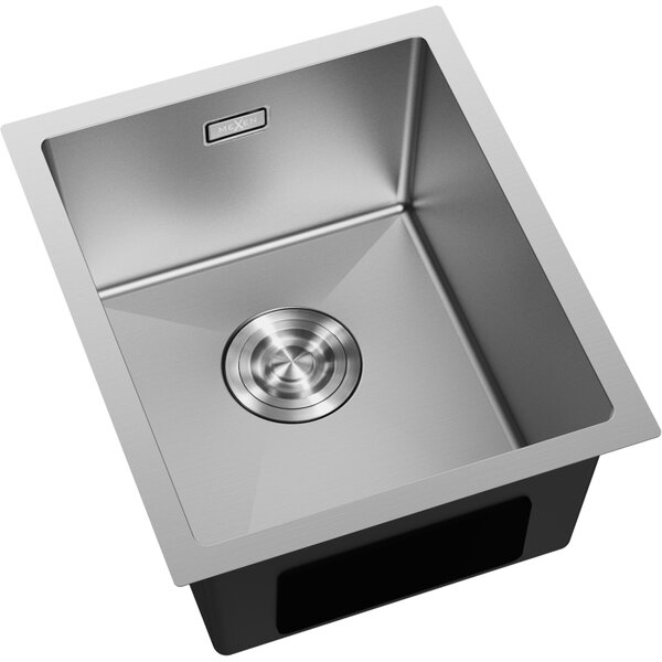 Mexen Trixo nerezový kuchynský drez 1-komorový 370 x 440 mm, inox - 6412371000-01
