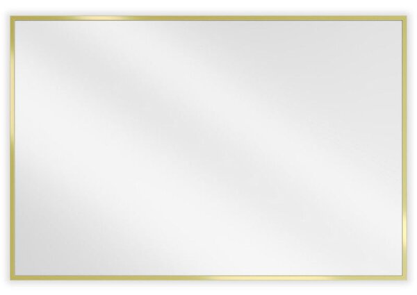 Mexen Loft obdĺžnikové kúpeľňové zrkadlo 90 x 60 cm, zlatý rám - 9852-090-060-000-50