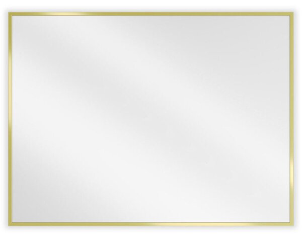 Mexen Loft obdĺžnikové kúpeľňové zrkadlo 80 x 60 cm, zlatý rám - 9852-080-060-000-50