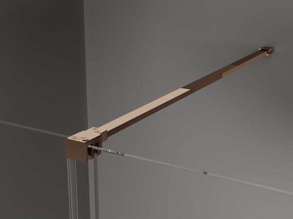 Mexen Velar, posuvné sprchové dvere do otvoru 100 cm, 8mm sklo námraza, ružové zlato, 871-100-000-31-60