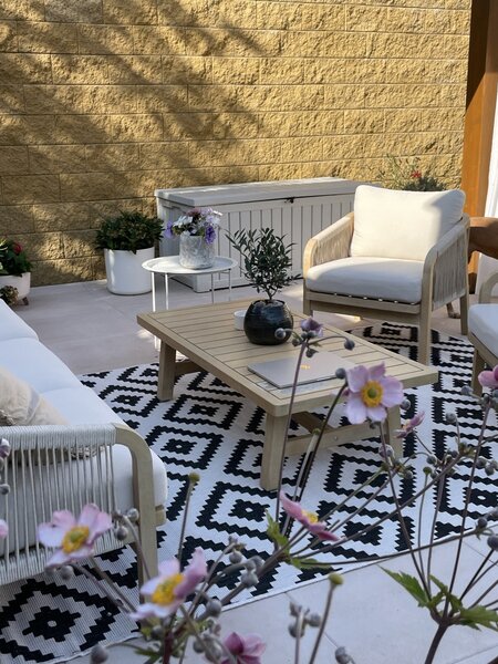 Hanse Home, Kusový koberec Twin-Wendeteppiche 103129 schwarz creme – na von aj na doma, 80x350, čiernobiela, chodba / predsieň