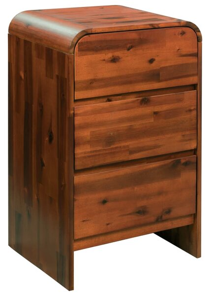 Zásuvková skrinka, masívne akáciové drevo, 45x37x75 cm