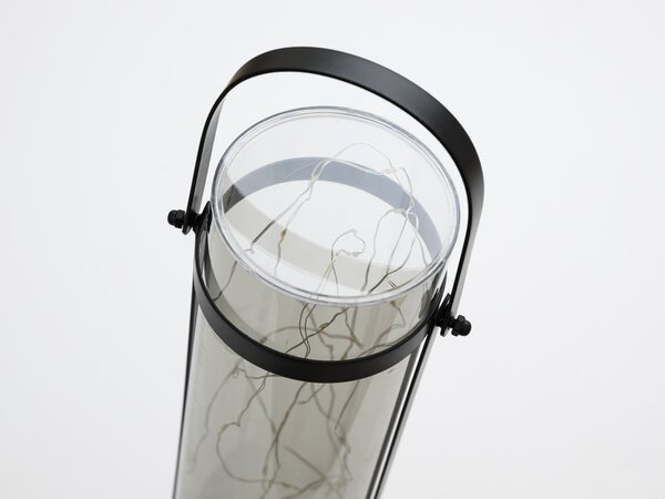 Solárna lampa LANTERN GREY 46 cm sivá