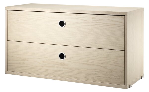 Komoda Chest with Drawers 78 x 30 cm, Ash – String