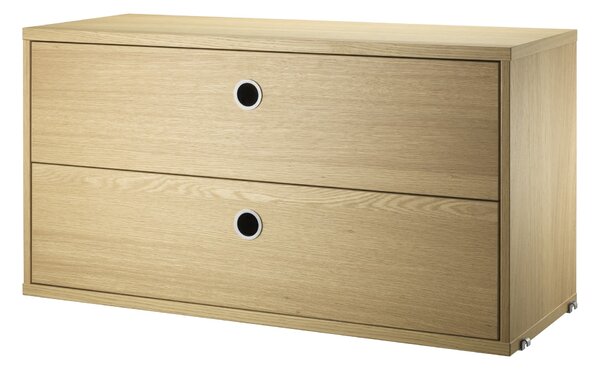 Komoda Chest with Drawers 78 x 30 cm, Oak – String
