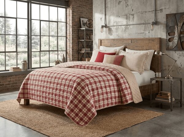Prehoz na posteľ TARTAN HEART, farebný Rozmer: 170 x 210 cm