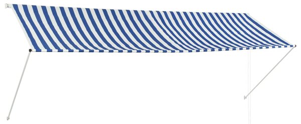 Zaťahovacia markíza 350x150 cm modro-biela