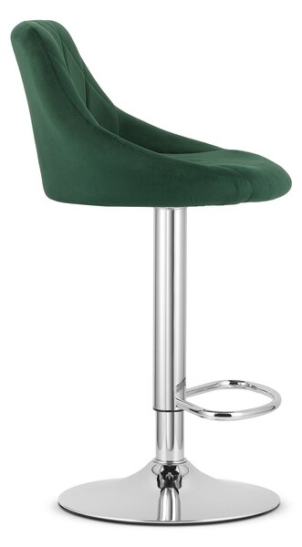 Zelená barová stolička VELVET KAST