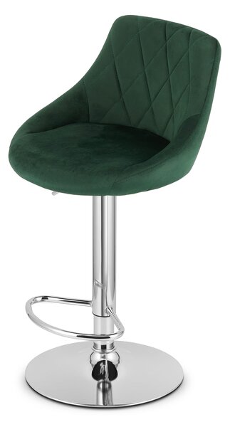 Zelená barová stolička VELVET KAST