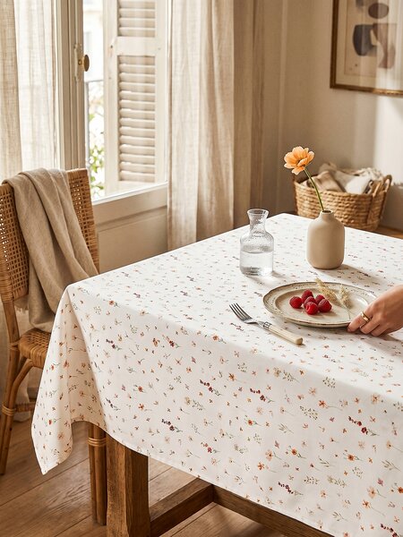 Sinsay - Obrus s kvetinovým motívom - oranžová