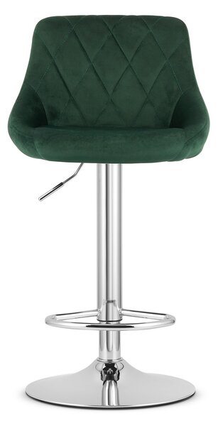 Zelená barová stolička VELVET KAST