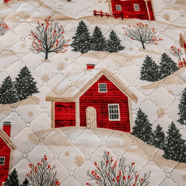 Prehoz na posteľ FARM HOUSE, krémový Rozmer: 220 x 240 cm