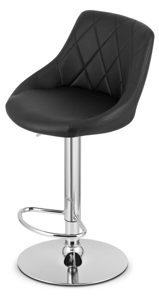 Čierna barová stolička z eko kože KAST