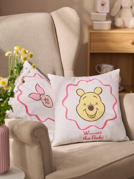 Sinsay - Súprava obliečok na vankúš Winnie the Pooh 2 pack - krémová