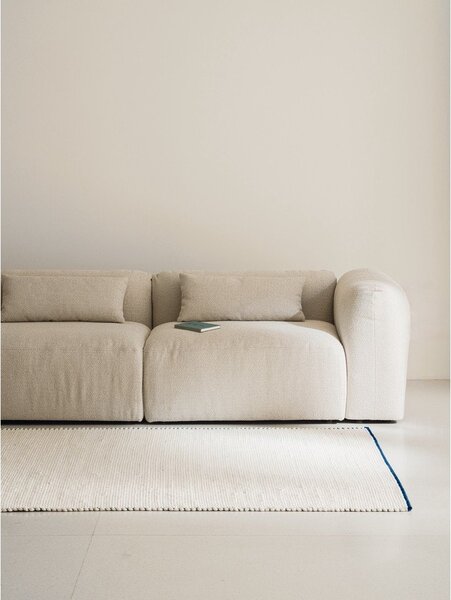 Modrý/béžový ručne tkaný vlnený koberec 170x240 cm Lenu – noo.ma