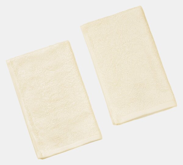 Sinsay - Jednofarebné bavlnené uteráky 2 pack - krémová