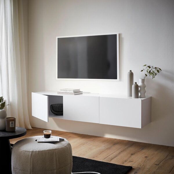 NÍZKA KOMODA, biela, 180/36,7/42 cm Hom`in - Online Only drobný nábytok, Online Only