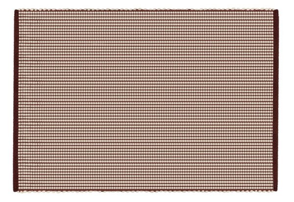 Vínovočervený/v prírodnej farbe ručne tkaný vlnený koberec 140x200 cm Talo – noo.ma