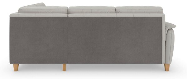 ROHOVÁ SEDAČKA, koža, svetlosivá Sit & More - Sedačky, Online Only