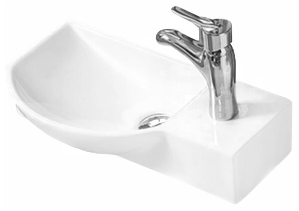 Mexen Hugo umývadlo na doske ľavé 45 x 24 cm, biele - 21254500L