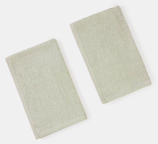 Sinsay - Jednofarebné bavlnené uteráky 2 pack - žlto-zelená