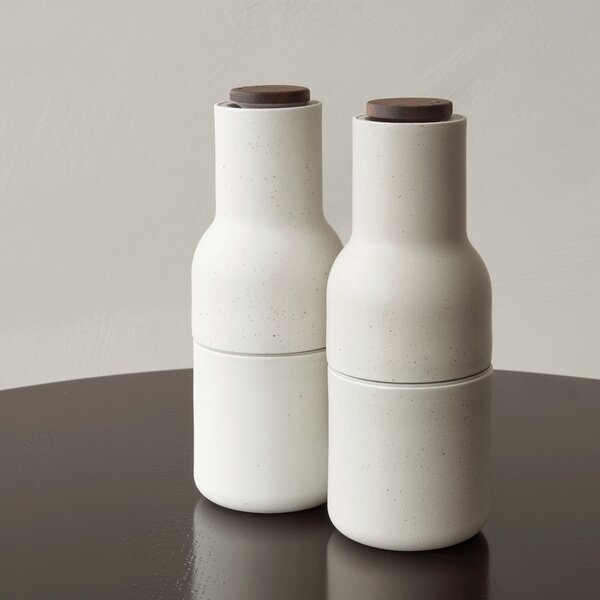 Mlynčeky na soľ a korenie Bottle, Ceramic, Sand, set 2ks – Audo Copenhagen