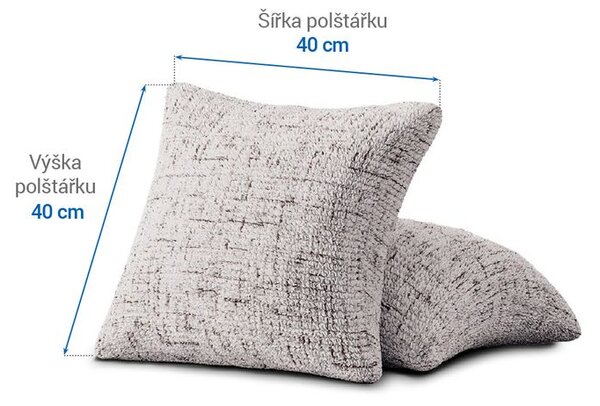 Bielastické poťahy VITTORIA smotanová obliečky na vankúšiky 2 ks (40 x 40 cm)