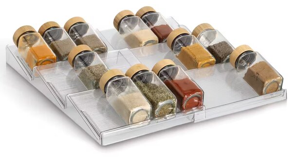 Zeller Present Organizér na korenky do zásuvky, schodíky 2ks COMPACTA - 41,3 x 19,5–38 x 3,2 cm