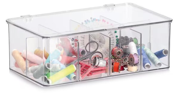 Zeller Present Organizér na čaj / úložný box, 8 priehradiek FACHER, 27,5 x 16,5 x 9,5 cm
