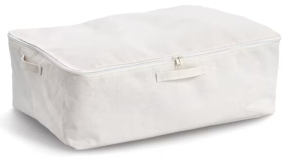 Zeller Present Úložný textilný box so zipsom na uloženie textilu CREAM, 60 × 39 × 18 cm
