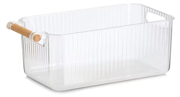 Zeller Present Sada 3ks úložných boxov BOXIFY s bambusovým madlom 34 × 18 × 12 cm