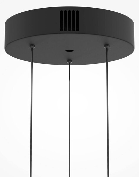 LED závesné svietidlo Bassa, hnedé, Ø 45 cm, sklo, stmievateľné, Hnedá / hrdzavá, Obývacia izba / jedáleň, Sklo, Moderný, Závesné svietidlo