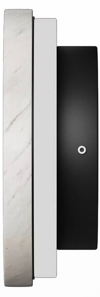 LED nástenné svetlo BASIC TEXTURE, biela, Ø 15 cm, mramor,, Biela / opálová, Obývacia izba / jedáleň, Kameň, Moderný, Nástenné svietidlo