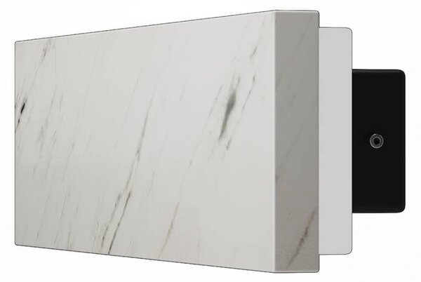 LED nástenné svetlo BASIC TEXTURE, biela, šírka 30 cm, mramor, 3 000 K, Biela / opálová, Obývacia izba / jedáleň, Kameň, Moderný, Nástenné svietidlo