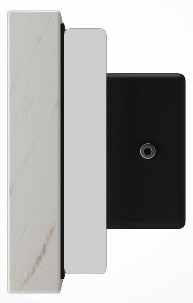 LED nástenné svetlo BASIC TEXTURE, biela, šírka 30 cm, mramor, 3 000 K, Biela / opálová, Obývacia izba / jedáleň, Kameň, Moderný, Nástenné svietidlo