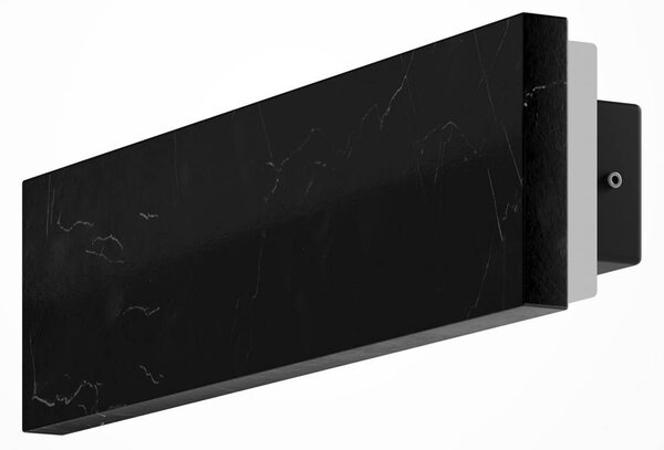 Nástenné svetlo BASIC TEXTURE, čierna, šírka 30 cm, mramor,, Čierna, Obývacia izba / jedáleň, Kameň, Moderný, Nástenné svietidlo