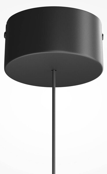 LED závesné svietidlo FLOAT, číre/čierne, Ø 20 cm, sklo/kov, Jasné / priehľadné, Obývacia izba / jedáleň, Sklo, Moderný, Závesné svietidlo